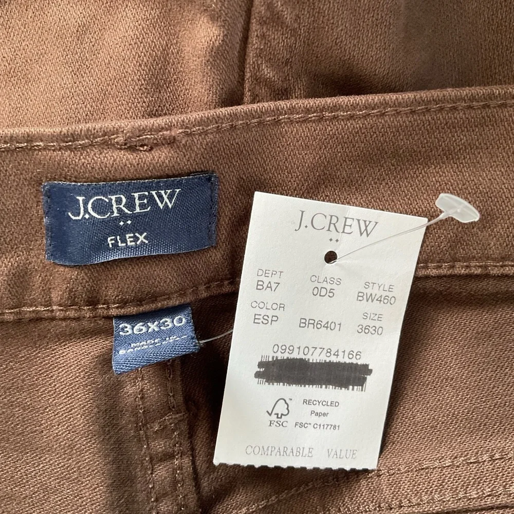 J.Crew Straight-fit garment-dyed five-pocket jean Espresso Brown Men’s 36x30 NWT